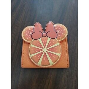 Our Universe Disney Minnie Mouse Citrus Cardholder Wallet New